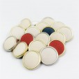 Botão Bombê Plástico branco 20MM - com Anel 